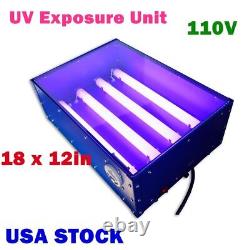 USA-18 x 12 UV Exposure Unit Silk Screen Printing Machine Plate Making 110V