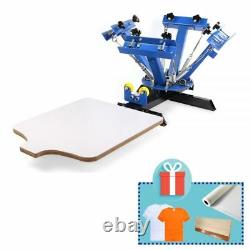 USA 4 Color 1 Station T-shirt Silk Screen Printing Press Machine DIY