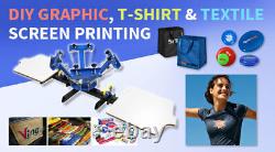USA-4 Color 2 Station Silk Screen Printing Machine Press T-Shirt Printer