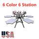 Usa 6 Color 6 Station Silk Screen Printing Machine With Micro Registration