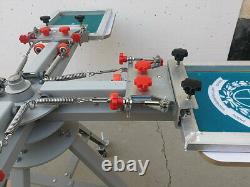 USA 6 Color 6 Station Silk Screen Printing Press Machine with Micro Registration