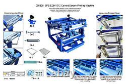 USA Manual Curved Silk Screen Printing Press Machine Cylinder Diameter 3.15