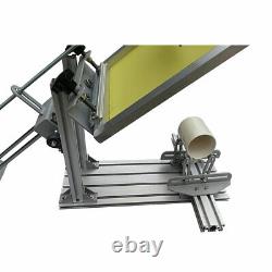 USA Manual Cylinder Screen Printing Machine+10 Squeegee for Pen / Mug / Bottle