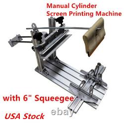 USA Stock Manual Cylinder Screen Printing Machine for Pen/Cup/Mug/Bottle