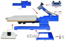 USED 1 Color Screen Printing Machine Incline Press Printer Pallet Adjustable