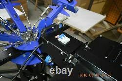 US 3 Color 4 Station Silk Screen Printing Machine&Flash Dryer Press Printer DIY