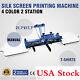 Us 4 Color 2 Station Silk Screen Printing Machine 4-2 Press Diy T-shirt Printer