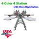 Us Stock Manual 4 Color 4 Station Screen Printing Machine Micro Registration