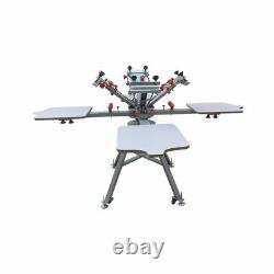 US Silk Screen Printing Press Machine 4 Color 4 Station with Micro Registration