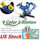 Us Stock 4 Color 1 Station Screen Printing Machine Silk Screening Pressing