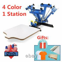 US Stock 4 Color 1 Station Screen Printing Machine Silk Screening Pressing