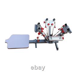 US Stock 4 Color 1 Station Screen Printing Press Machine with Micro Registion