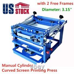 US Stock Manual Curved Screen Printing Machine Cylinder for Cup / Mug / Bottle