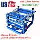 Us Stock Manual Curved Silk Screen Printing Machine Cylinder For Cup / Bottle