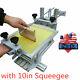 Us Stock Manual Cylinder Silk Screen Printing Machine With 10 Squeegee