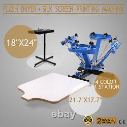 VEVOR 18 x 24 Flash Dryer Wheels Machine 4 Color Screen Printing 1 Station Kit