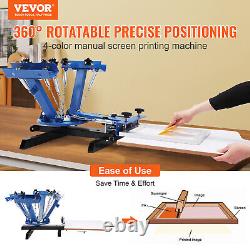 VEVOR 1 Station 4 Color Silk Screening Screenprint Press Screen Printing Machine