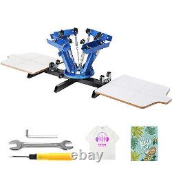 VEVOR 4 Color 2 Station Silk Screen Printing Machine Press Equipment T-Shirt DIY