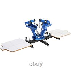 VEVOR 4 Color 2 Station Silk Screen Printing Machine Press Equipment T-Shirt DIY