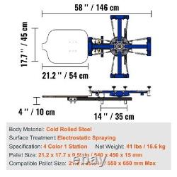 VEVOR Screen Printing Machine Screen Printing Press 360° Silk for T-Shirt DIY