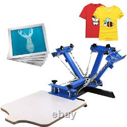 VEVOR Silk Screen Printing Machine Ink Curing T-Shirt DIY 4 Color 1 Station