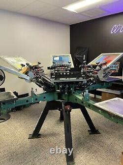 Vastex V2000 Screen Printing Machine 6 heads